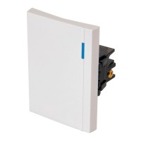 Interruptor sencillo 3 módulos, línea Española, color blanco APSE3-EB Volteck
